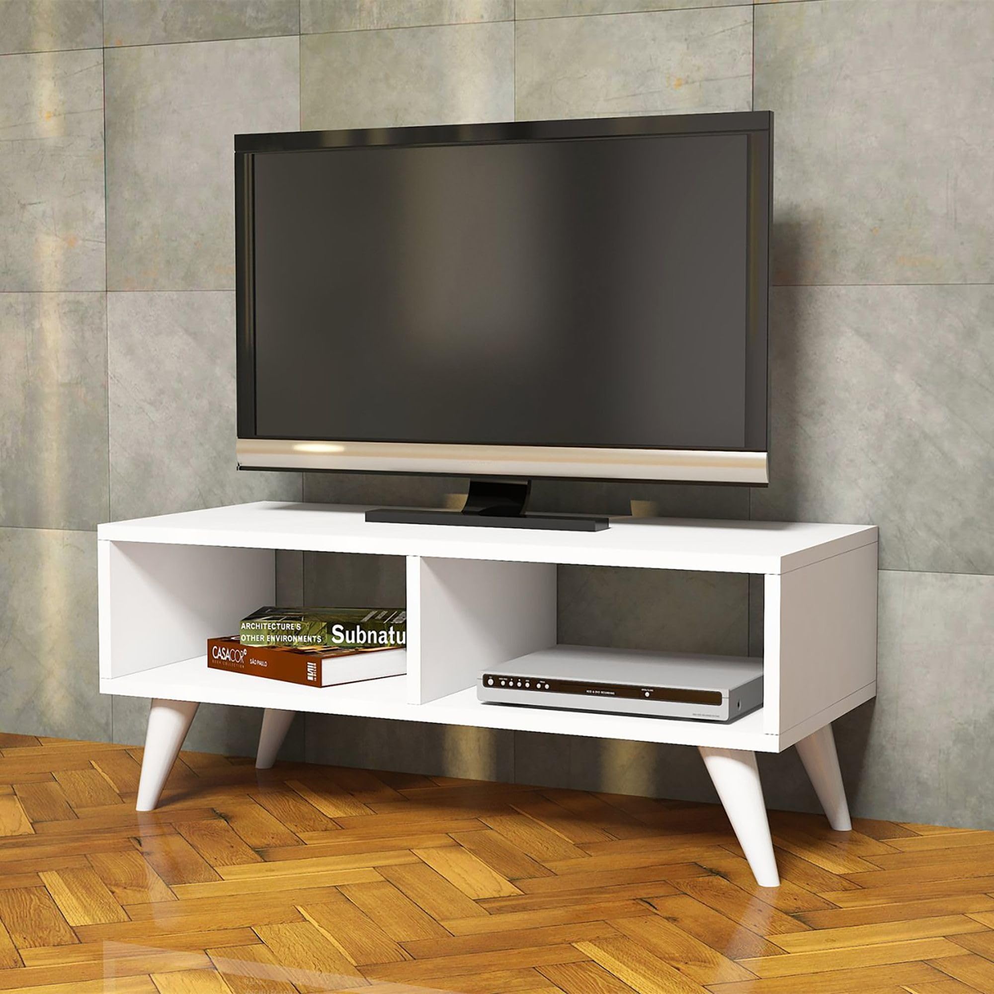 EMIWUD FURNITURE Wooden Tv Cabinet Setup Box Stand | TV Table